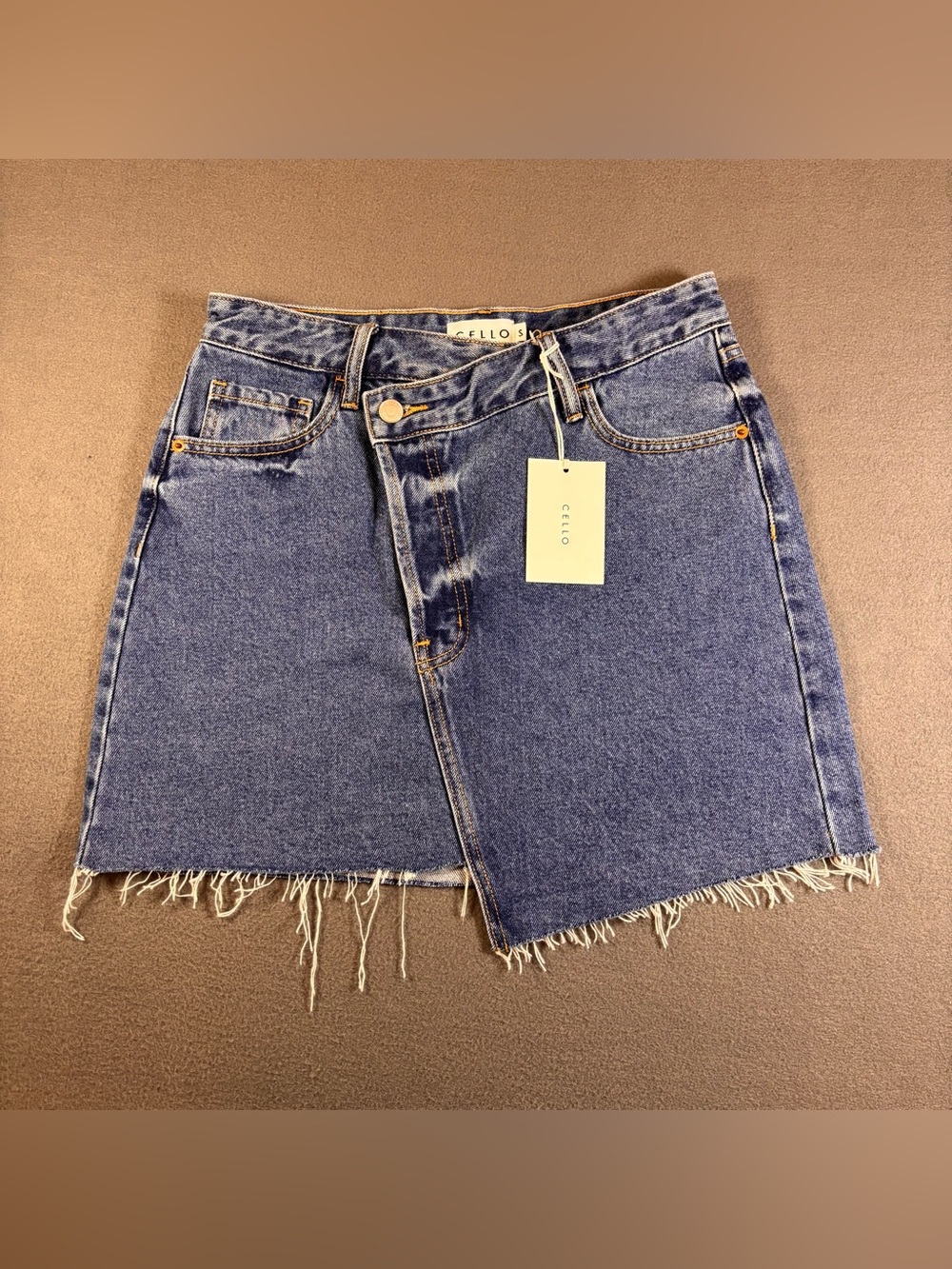 Cello Jeans All Worked Out Hi Rise Skirt in blue size Small